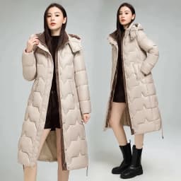 Female Long Down cotton Jacket 2026 Autumn Winter New Fashion Thicken Hooded Coat Women's Windproof Puffer Long Parka Overcoat