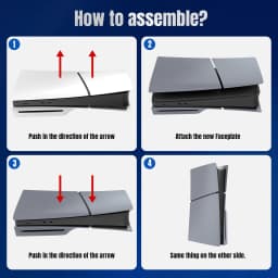 Limited 30th Anniversary Premium ABS Hard Case Replacement Faceplate with Logo Skin&30th Sticker Panels For PS5 Slim Console