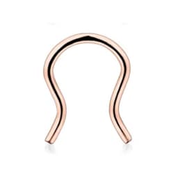 WKOUD Clear Flexible Septum Retainer Plastic & Surgical Steel Nose Septum Ring Piercing Jewelry For Women Men Sean