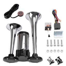 FARBIN 12V 120db Air Horn Double Tube Conjoined Pump Horn With Relay Compressor For Vehicle Truck Boat Motorcycle Accessory