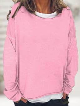 Women's Loose Fit Printed Crew Neck Long Sleeve Mid-Length Sweatshirt Soft Finish Pull On Women's Hoodies And Woman Clothes