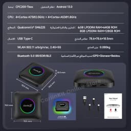 Carlinkit Android 13 Tv Box LED 8+128GB CarPlay Wireless Android Auto Wireless Adapter Support Youtube Netfilx IPTV Spotify GPS