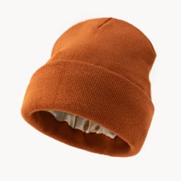 Unisex Satin Lined Knitting Beanie Hat For Women Mens Winter Silky Lining Warm Cuffed Skullies 2Layer Hair Cover Y2K HipHop Cap