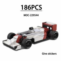 F1 Racing Car Building Blocks 8-Grid Racing Champion Vehicle (With Stickers) Children's Birthday Gift Christmas Toy Gift