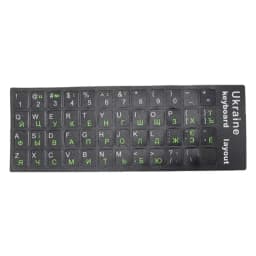 Durable Ukraine Language Ukrainian Keyboard Sticker Alphabet Black Background For PC Laptop Accessorie Computer Keyboard