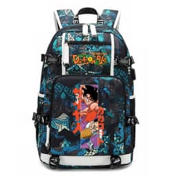 Dragon Ball Z Anime Print Student Backpack Large Capacity Casual Daypack for Kids Teen Boys Girls School Travel