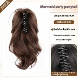Synthetic Ponytail Claw Clip Fluffy Curly Hair Extensions Ladies Ponytail Hair Clip Party Daily Wear DIY Accessories