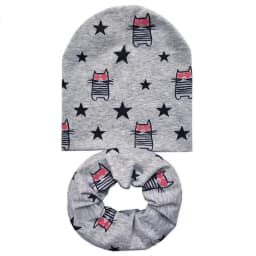 New Winter Children Scarf Hat Sets Cartoon Dinosaur Baby Head Cover Spring Warm Neck Collar Kids Beanies Set Cotton Children Hat