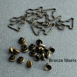 10Pcs/10Sets Mini Doll Belt Buttons Gourd Style Dolls Buckles Metal Buckle Mini Ultra-small Buckle Trousers Bags Accessories