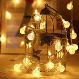 Bubble Ball Light USB/Battery Box String Crystal Bead Ball Fairy String Light Wedding Party Christmas 1.5/3/6M 10/20/40lights