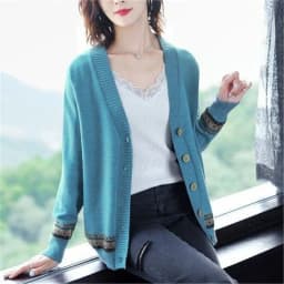Big Size 4xl Printed Sweaters Cardigan Women Causal Slim Knitted Gilet Jackets Elegant Vintage Knitwear Coats Thin Malhas Casaco