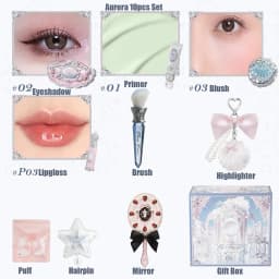 Flower Knows Shells Pearl Eyeshadow Essence Lip Honey Blush Cheek Makeup Front Ocean Gift Box Makeup Kit Full Professional