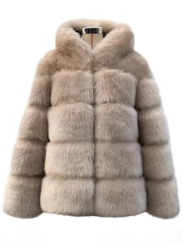 DEAT 2026 Autumn New Warm Solid Color Faux Fur Coat Women O-neck Long Sleeve Hooded Solid Color Thicken Clothing Female 15C692