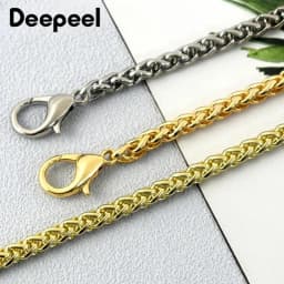 2Pcs 100/120cm Metal Chain Buckles Bag Strap Handbag Chains Replace Purse Handle Shoulder Decor Adjust Hook Hardware Accessories