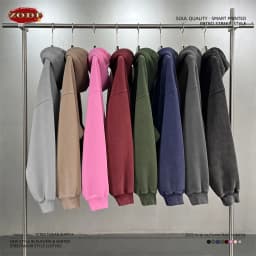 ZODF Retro 2025 Winter Man Washed Boxy Fleece Hoodies Unisex 370gsm Loose Hooded Pullovers Sweatshirt Streetwears HY1129