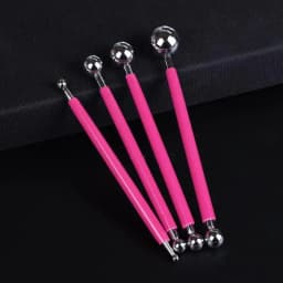 Pottery Dots Sculpture Tool Stainless Steel Polymer Clay Shape Pen Metal Ball Clay Carving DIY Ceramics Decorating Tools