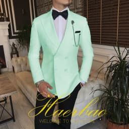 Ivory Men Wedding Tuxedos Suit Blazer Double Breasted Groom Suits For Men 2 Piece Party Best Man Jacket Pant Custom Made