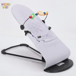3-height Adjust Baby Rocking Chair Foldable Swing Chair for Newborn 0-12 Months Adjustable Baby Bouncer Rocking Chair with Toys
