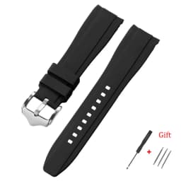 20mm 22mm Rubber Strap High Quality Curved End Silicone Watch Band for Swatch for Omega Moonswatch Bracelet Waterproof Wristband