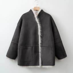 Women two side wear Fur Coat Single‑Breasted Warm Fluffy Plush Jacket Elegant Autumn Winter Outerwear