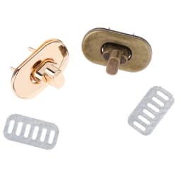 1PCS Mini Oval Twist Lock Metal Closure Buckle Turn Locks For Purse Wallet Women's Handbag Shoulder Bag Accessories