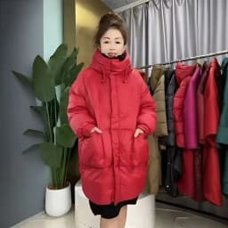 2026 New Women's Thick Cotton Parka Jacket Black Winter Coat Korean Oversized Loose Hooded Coats Female Casual Long Overcoat