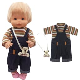 Fit 38 Cm Nenuco Doll Clothes Blue Coat Shirt Pants Ropa Y Su Hermanita Reborn Baby Doll Costumes Kids Gifts