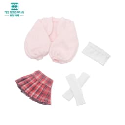 Fashion New Puff Sleeve Knit Jacket Set for Blyth Doll Azone OB23 OB24 Doll Accessories