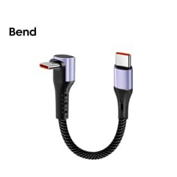 15CM 30CM Short Elbow USB C Cable 66W USB A To Type C Fast Charging Cable for iphone 15 16 Huawei Samsung Xiaomi Power Bank Cord