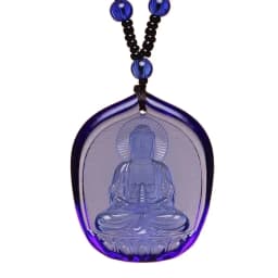 Handmade Necklace Nepal Buddhist Mala Stone Beads Buddha Statue Pendant Necklace Statement Buddha Lucky Amulet Pendant Necklace