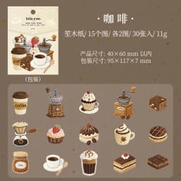 Journal GO 30pcs Creative Embossed Sweet Little Things Stickers for Card Photo Frame Decor Scrapbook Collage Handmade Materials