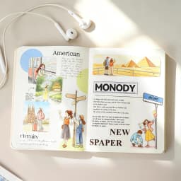 Journal GO Travel Theme Spiral Sticker Book Journey Character & Scene Decals for Journaling Scrapbooking & Planners