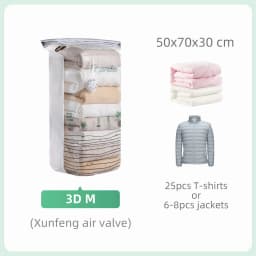 TAILI Cubic Vacuum Bags Large Storage Bag for Clothing, Comforters, Blankets No Need Tool Compression Bag for Travel Storage Bag