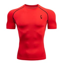 New Print Short Sleeve Compression Shirts For Men Athletic Quick Dry T-Shirts Tops Gym Workout Rash Guards Baselayer Undershirts