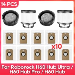 Fit for ( Roborock H60 Hub Ultra / H60 Hub Pro / H60 Hub ) Dust Bag Filter Vacuum Cleaner Parts Accessories Replacement