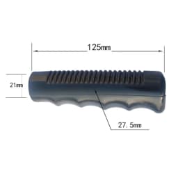2pcs Wheelbarrow Handles Non-slip Handles Rubber Round Tubes Anti-skid Shock Absorption Black Replacement Handles