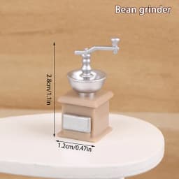 1:12 Dollhouse Miniature Beverage Shop Workbench Simulation Blender Coffee Grinder Toaster Oven Ice Cream Machine Model DIY Toys