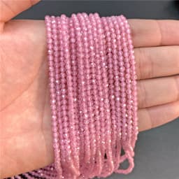2 3 4mm Faceted Cubic Zirconia Beads Multicolor Zircon Round Loose Spacer Beads for Jewelry Making DIY Bracelet Necklace 15"