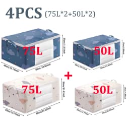 Big Capacity Storage Bag 4/2/1PCS Quilt Clothes Moisture Dust Proof Organizer Duvet Blanket Sorting Bags Luggage Bag