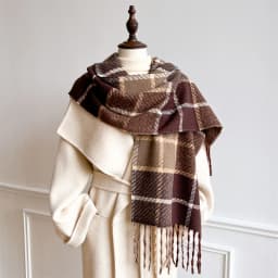 New Embossed Cashmere Women's Winter Scarf Warm Chunky Shawl Luxury Designer Tassels Pashmina Bufanda Lady Wrap Man Scarves