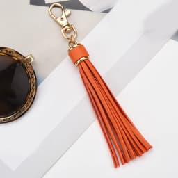 High Quality Soft Pu Leather Tassel Keychain With Buckle Harajuku Schoolbag Pendant Bag Accessories Bag Pendant For Bags Handbag