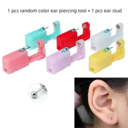 1Pc Tool Disposable Sterile Ear Piercing Kit, Cartilage Tragus Helix Piercing Gun No Pain Piercer Tool Machine Set Stud Jewelry