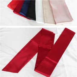 2025 New Red White Blue Satin Silk Wide Belt Women Long 250cm Cummerbund Japanese Obi Lace Waistbands Corset Fabric Collocation