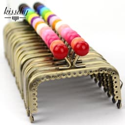 10 PCS/LOT 8.5cm small candy bead Metal Purse Frame Square bright and clean antique bronze lace Coin Purse Frame kiss clasp