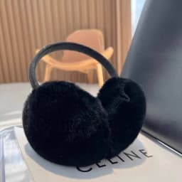 Real Rex Rabbit Fur Ear Muffs Winter Warm Ear Covers Simple Genuine Fur Ear Muffs Thickened Plush Ear Warmers Fur Accessories