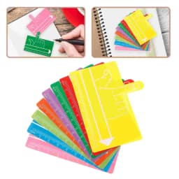 8 Pcs Abs Bookmark Kids Reading Tool Dyslexia Supplies Focus Guide Finger Spacer Writing Tools Colored Tracking Strip