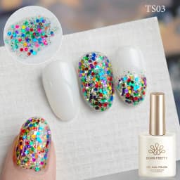BORN PRETTY 1 Bottle 15ml Gold Sequins Jelly Gel Polish Christmas Semi Permanent Nail Art Manicure Soak Off UV Gel Nail Supplies