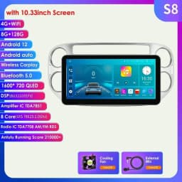 9'' AI Intelligent System Car Radio for VW Volkswagen Tiguan 1 NF GPS Wireless CarPlay Android Auto 4G 2 Din 2din Autoradio WIFI