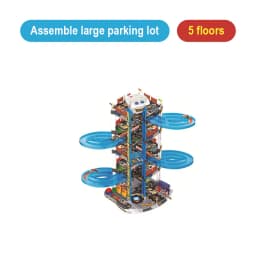Parking Building Electric Track Assemble Large Parking Lot Toys with Electric Hand Lift Rails Racing Rail for Kid Gifts Boy Game