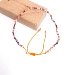 Faceted Gemstones 2-3mm Beads Hand Woven Adjustable Bracelet Lapis Lazuli Crystal Turquoise Choker Men Female Jewelry Party Gift